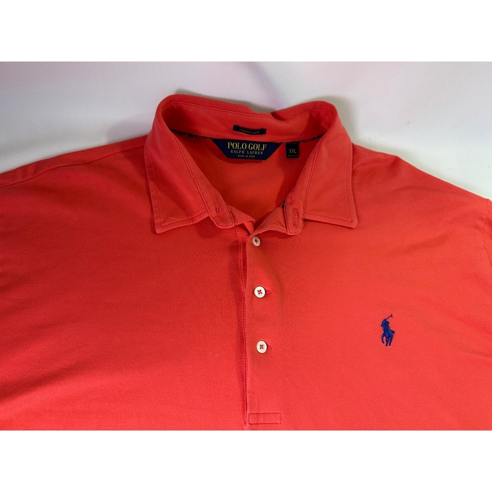 Polo Golf Ralph Lauren Shirt 2XL Salmon Stretch Lisle Pima Cotton Performance